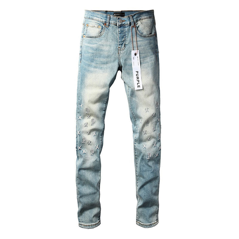 Purple Brand Skinny Jeans #9152 – Destroyed Crystal Diamond Denim