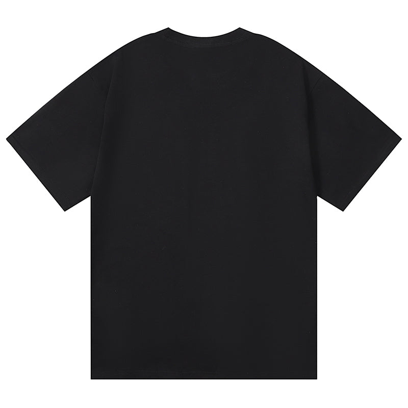 Purple Brand Pattern Print T-Shirt | Black & White