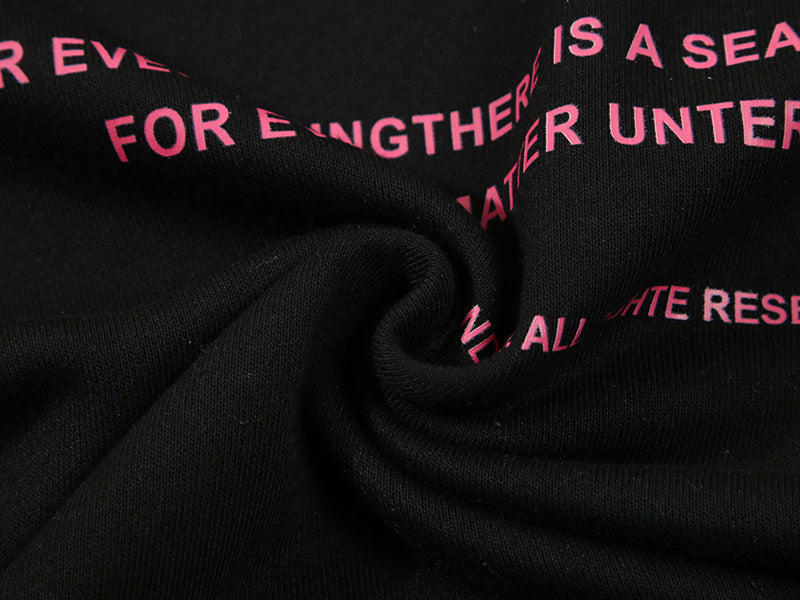 Purple Brand Logo Pattern Hoodie