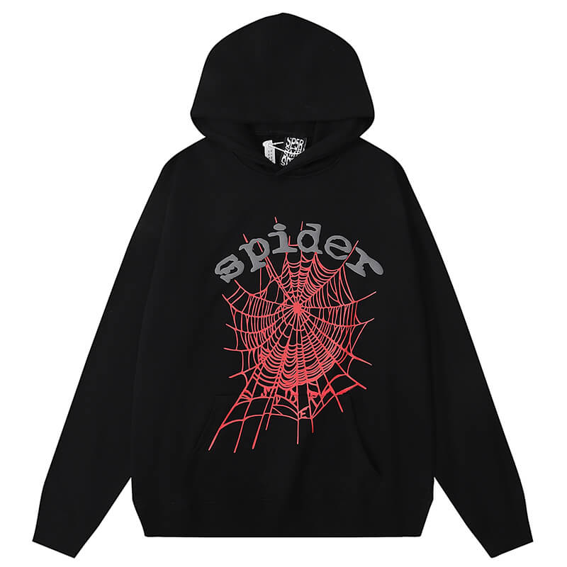 SP5DER Thug Spider Graphic Hoodie – Black