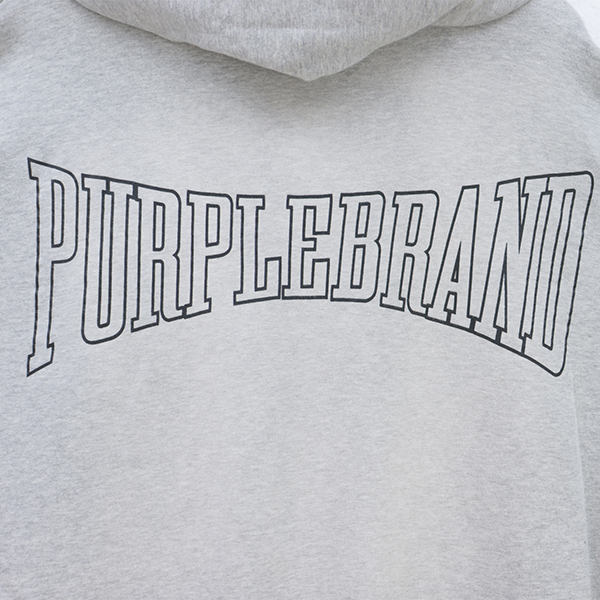 Purple Brand Logo Printed Hoodie