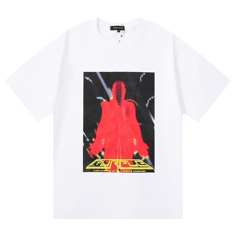 Purple Brand Thermal Imaging Pattern Print T-Shirt