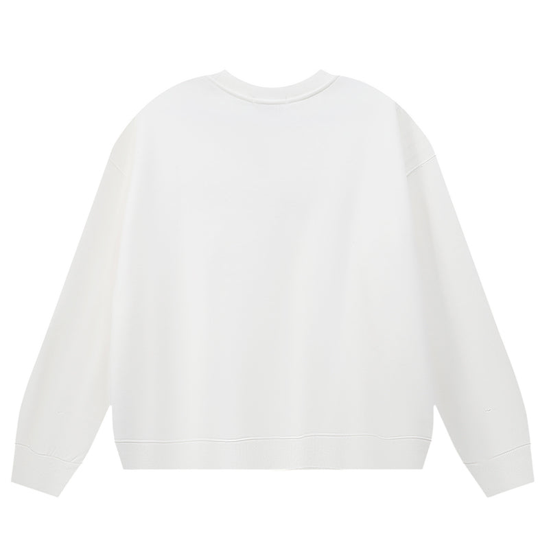Purple Brand Logo Printed Sweatshirt (White)