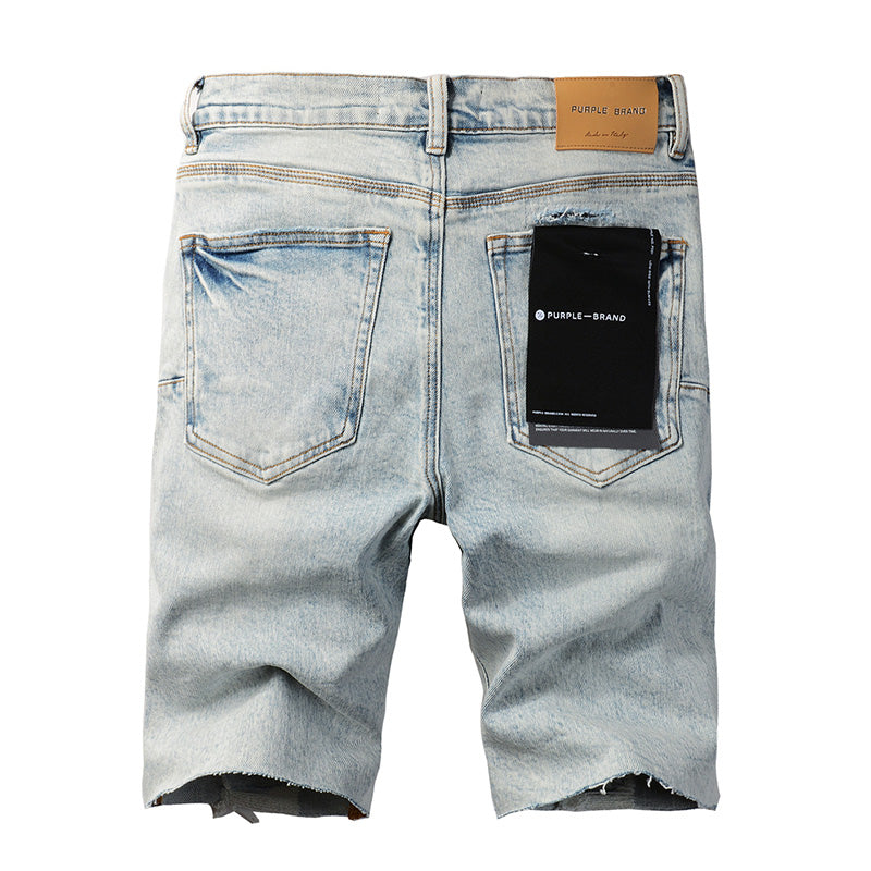 Purple Brand Denim Shorts #5087 – Relaxed Fit Pre-Fall 2024