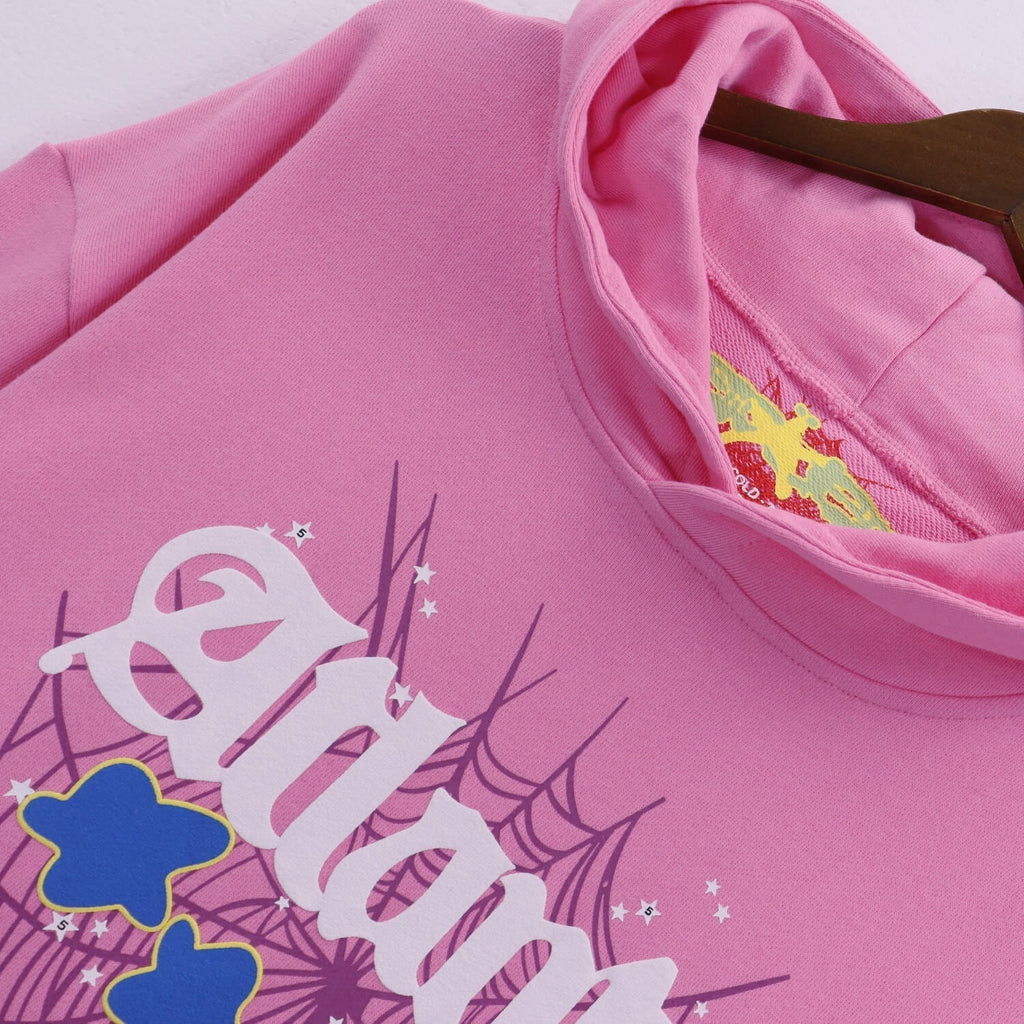 Sp5der Atlanta Hoodie – Pink Premium Streetwear Sweatshirt