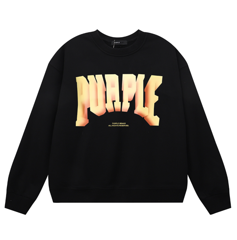 Purple Brand Logo Printed Sweatshirt (Black)