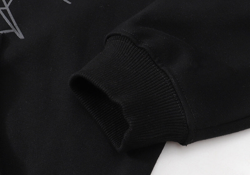 SP5DER Young Thug Punk Graphic Hoodie – Black