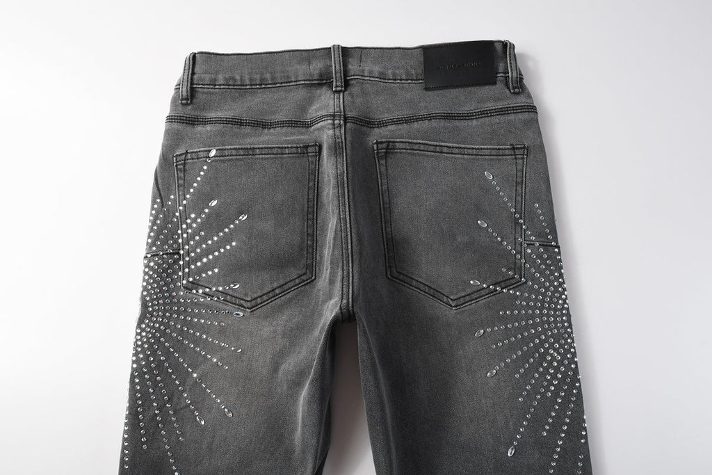 Purple Brand Crystal Diamond Jeans #9123