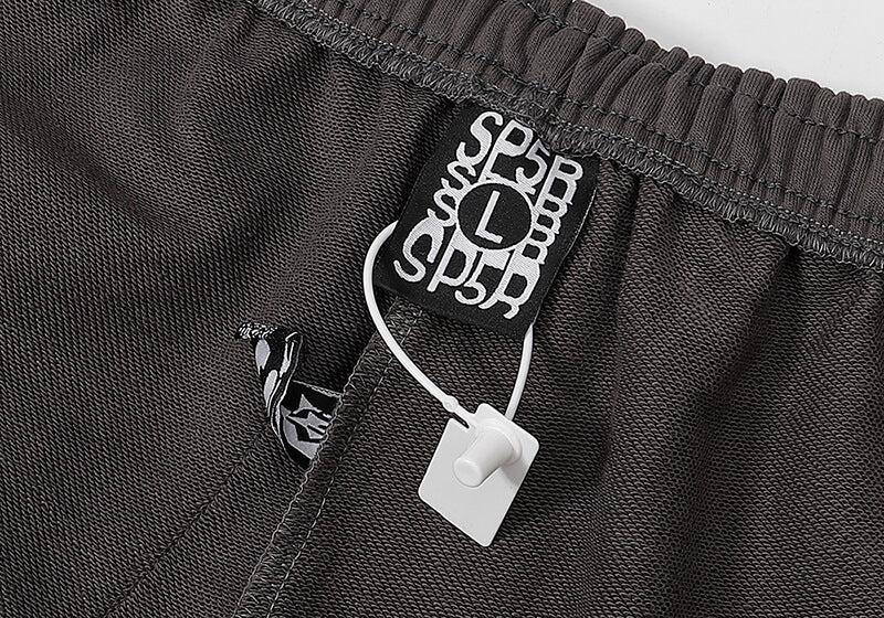 Sp5der Logo Foam Print Jogger Pants – Brown