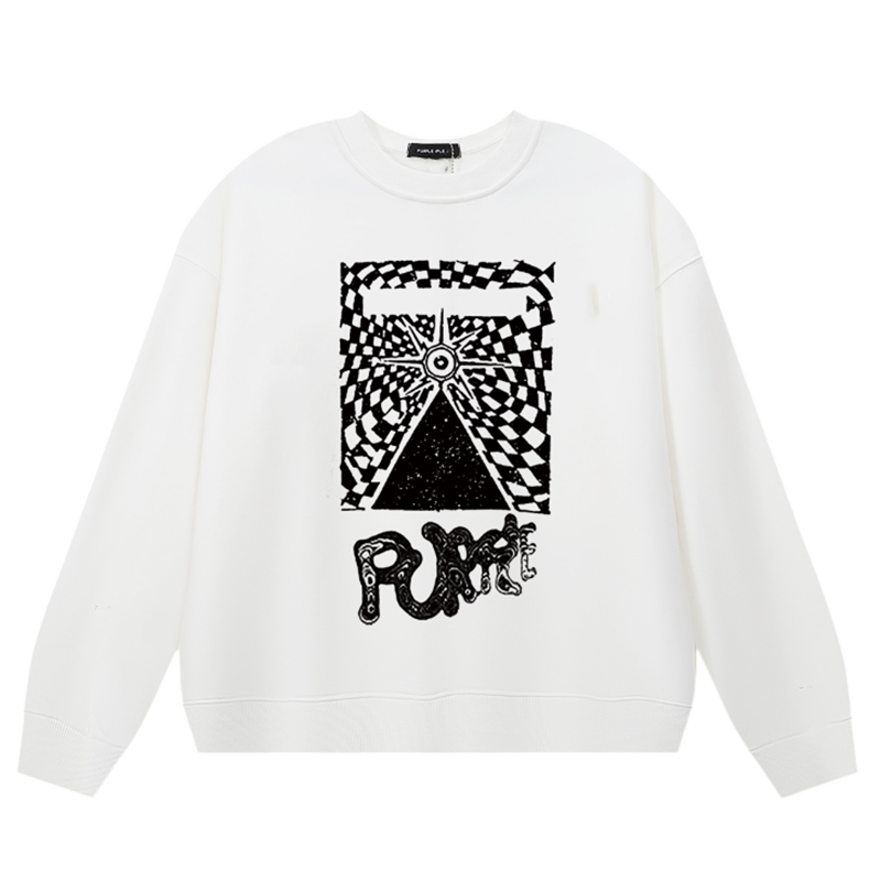 Purple Brand Logo Printed Sweatshirt (White)