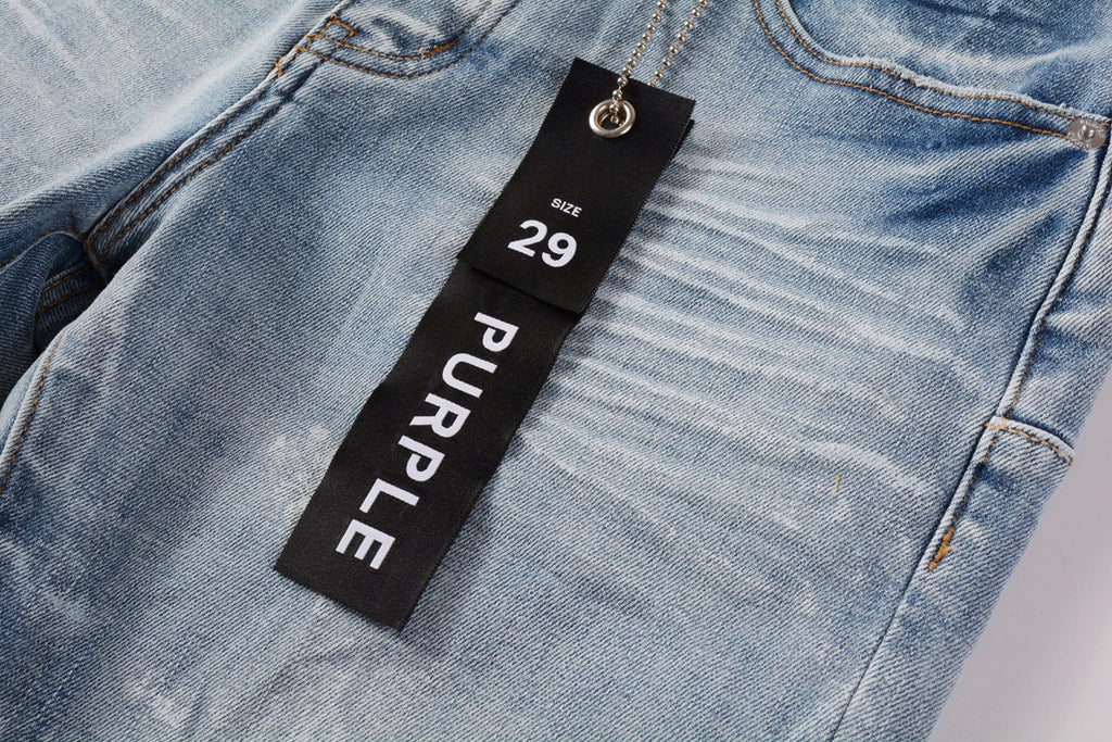 Purple Brand Relaxed-Fit Denim Shorts #5091