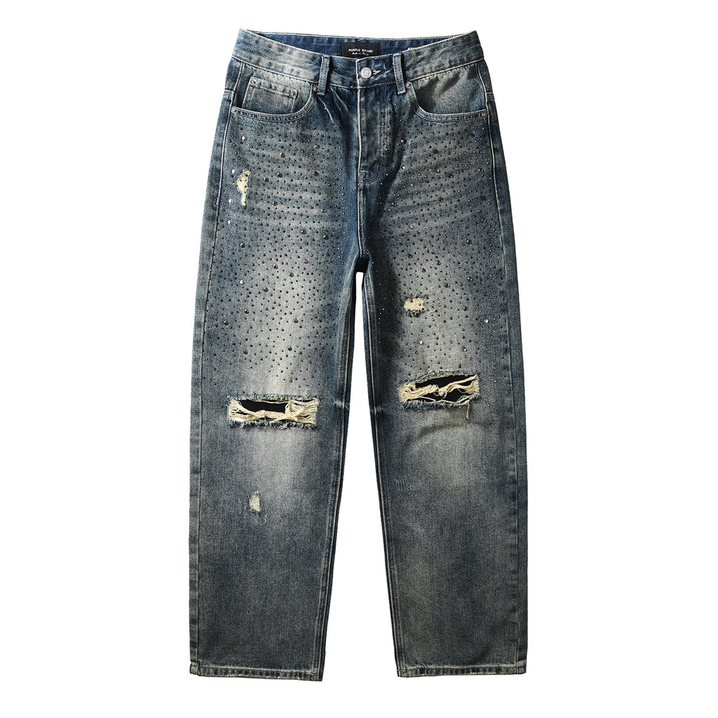 Purple Brand Crystal Diamond Skinny Jeans #9131