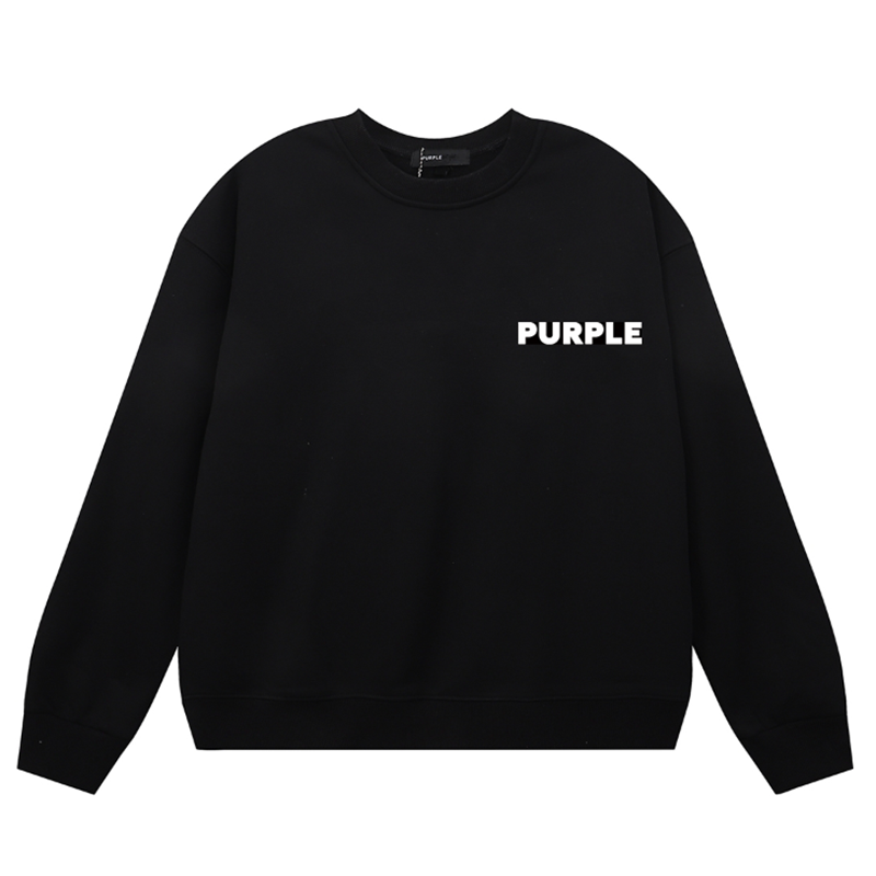 Purple Brand Logo Printed Sweatshirt – Black