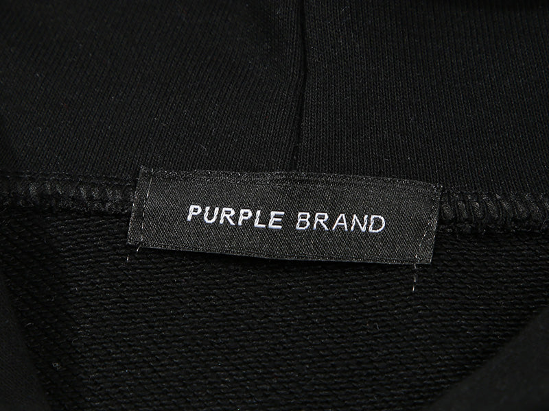 Purple Brand Logo Pattern Hoodie
