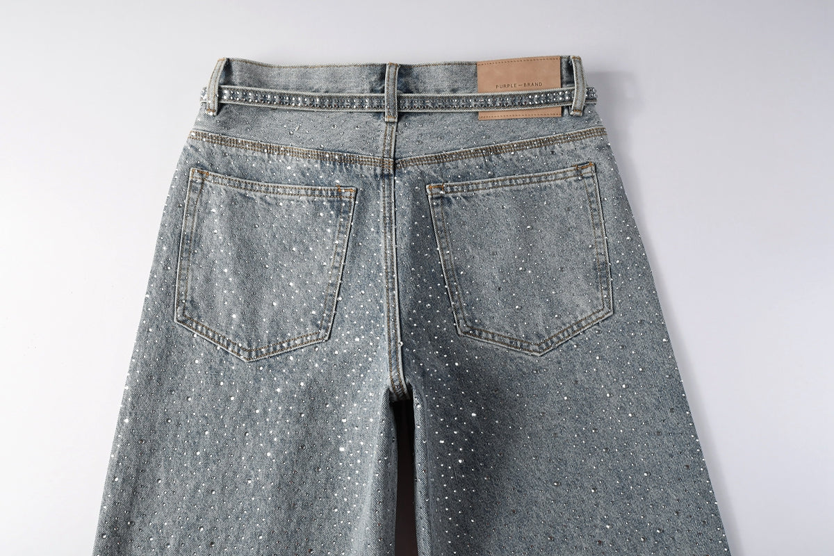 Purple Brand Crystal Diamond Skinny Jeans #9133
