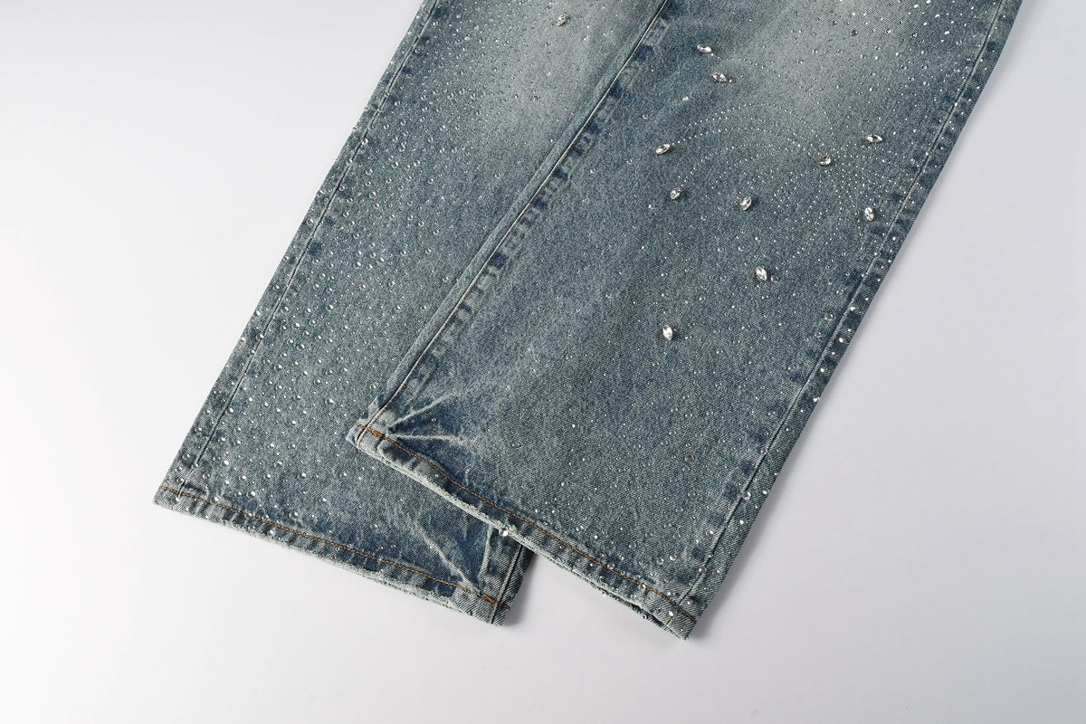 Purple Brand Crystal Diamond Skinny Jeans #9129