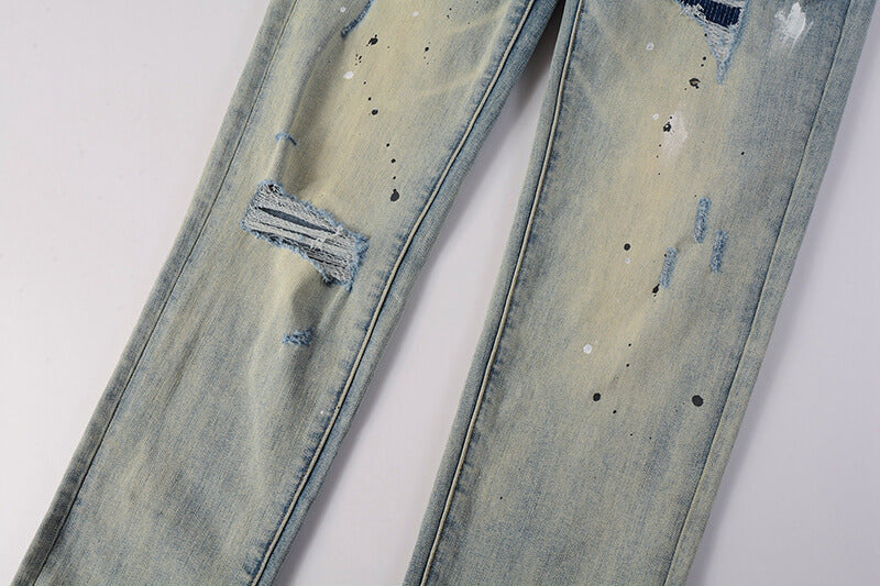 Purple Brand Jeans #9007 | Skinny Fit Scratched Denim