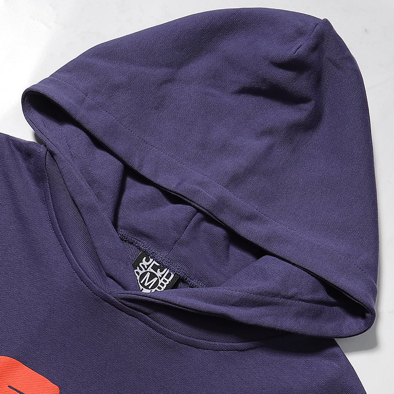 SP5DER Beluga Logo Printed Hoodie – Red / Navy