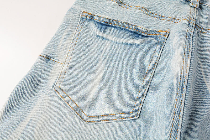 Purple Brand Relaxed-Fit Denim Shorts #5069