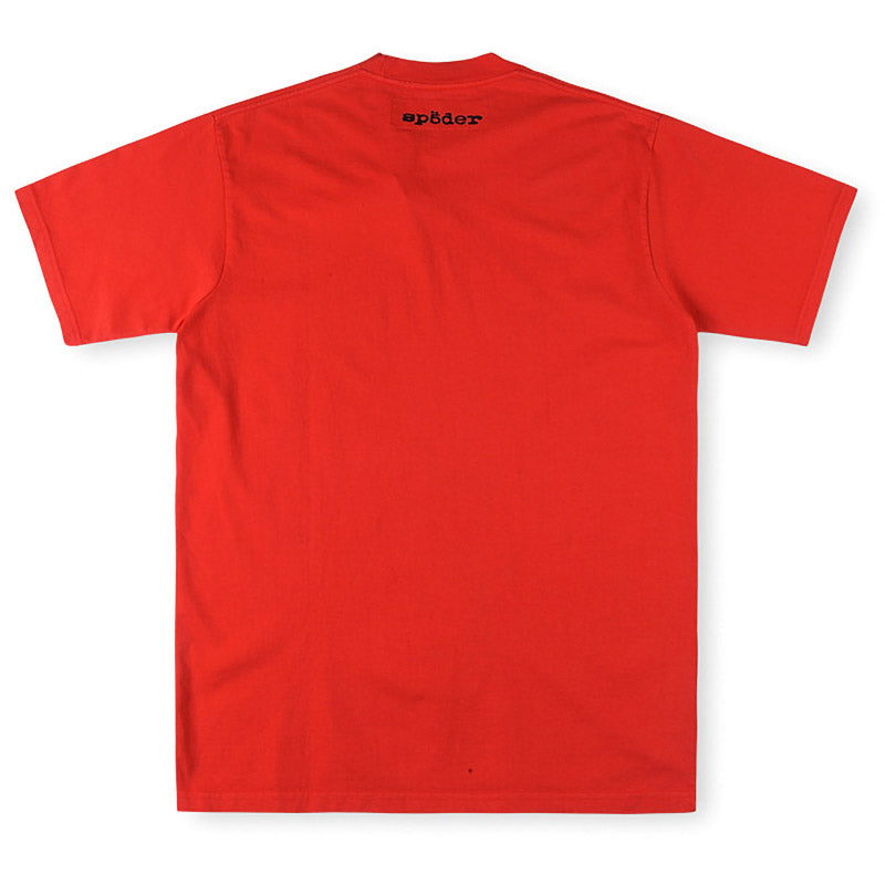 SP5DER Diffused Collegiate Graphic T-Shirt – Red / White