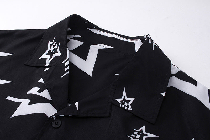 Sp5der Star Pattern Short-Sleeve Shirt – Premium Streetwear Graphic Tee