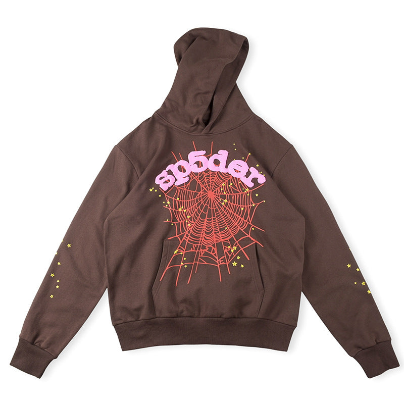 SP5DER Worldwide Graphic Hoodie – Brown