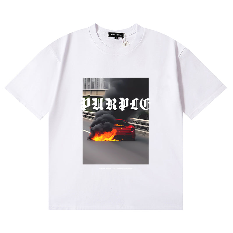 Purple Brand T-Shirt P25 | White & Black