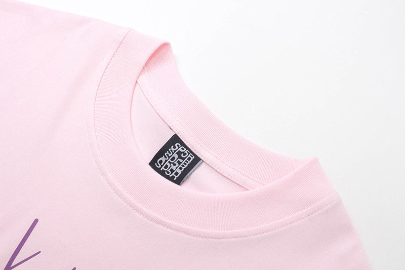 Sp5der Atlanta Print T-Shirt – Pink Streetwear Graphic Tee