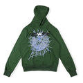 Sp5der Spider Web Print Gothic Punk Hoodie – Green Premium Streetwear Sweatshirt