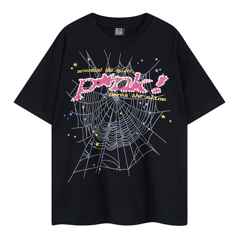 SP5DER Young Thug Punk Graphic T-Shirt – Black