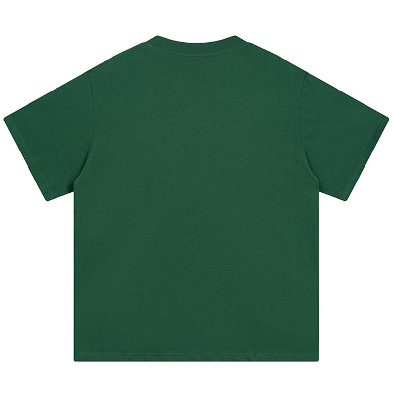 Sp5der Spider Web Print Gothic Punk T-Shirt – Green Streetwear Graphic Tee