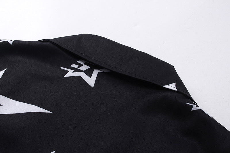 Sp5der Star Pattern Short-Sleeve Shirt – Premium Streetwear Graphic Tee