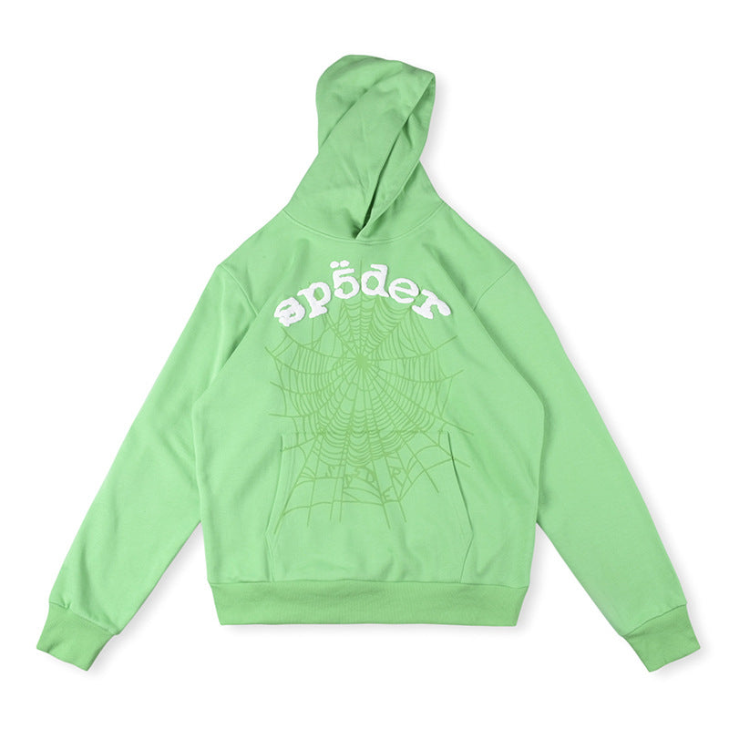 Sp5der Spider Web Hoodie – Green Premium Streetwear Sweatshirt