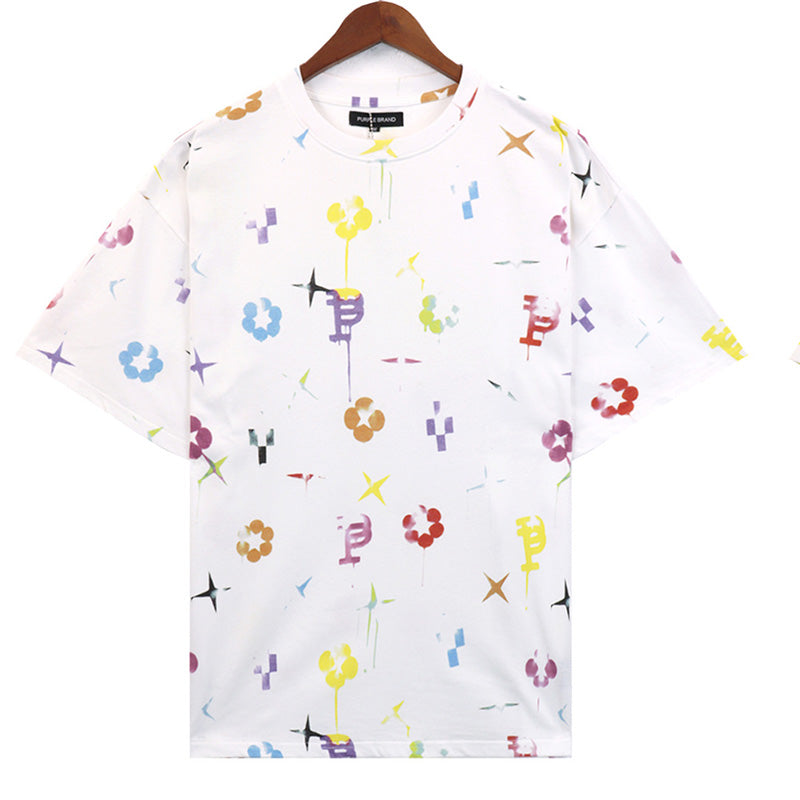 Purple Brand Monogram Print T-Shirt