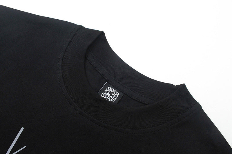 Sp5der Atlanta Print T-Shirt – Black Streetwear Graphic Tee
