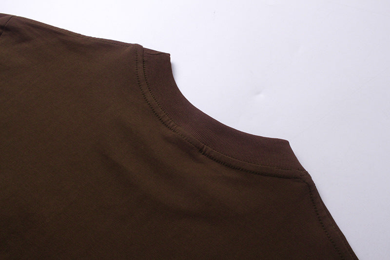 Sp5der 555555 Angel Number T-Shirt – Brown Streetwear Graphic Tee