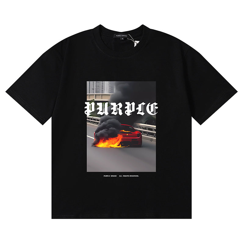 Purple Brand T-Shirt P25 | White & Black