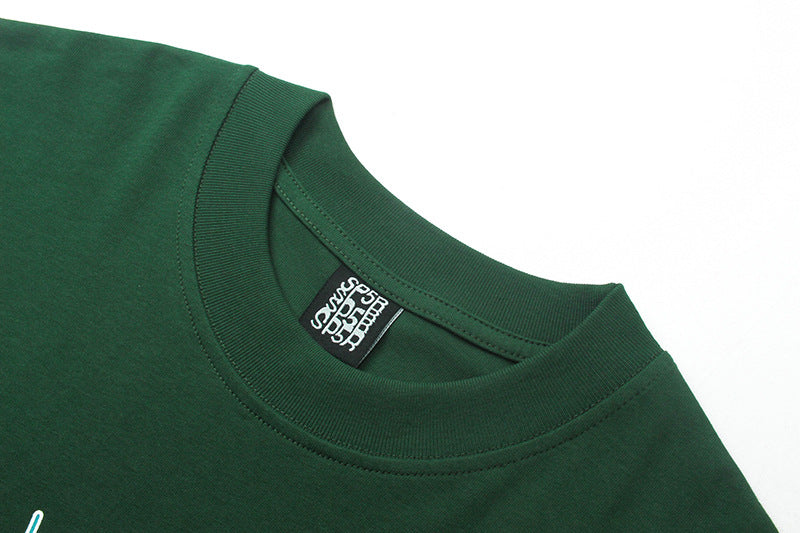 Sp5der Spider Web Print Gothic Punk T-Shirt – Green Streetwear Graphic Tee
