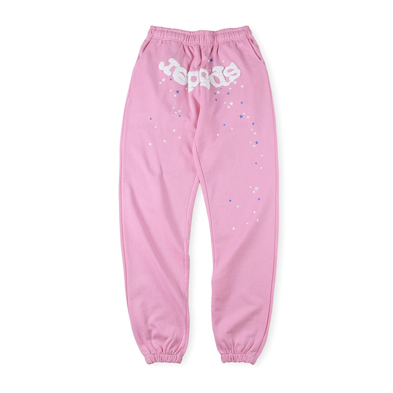 Sp5der White Foam Printing Pant Pink #8151