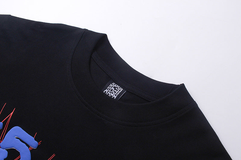 Sp5der 555555 Angel Number T-Shirt – Black Streetwear Graphic Tee