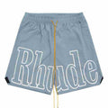 RHUDE 3M Reflective Letters Mesh Drawstring Shorts