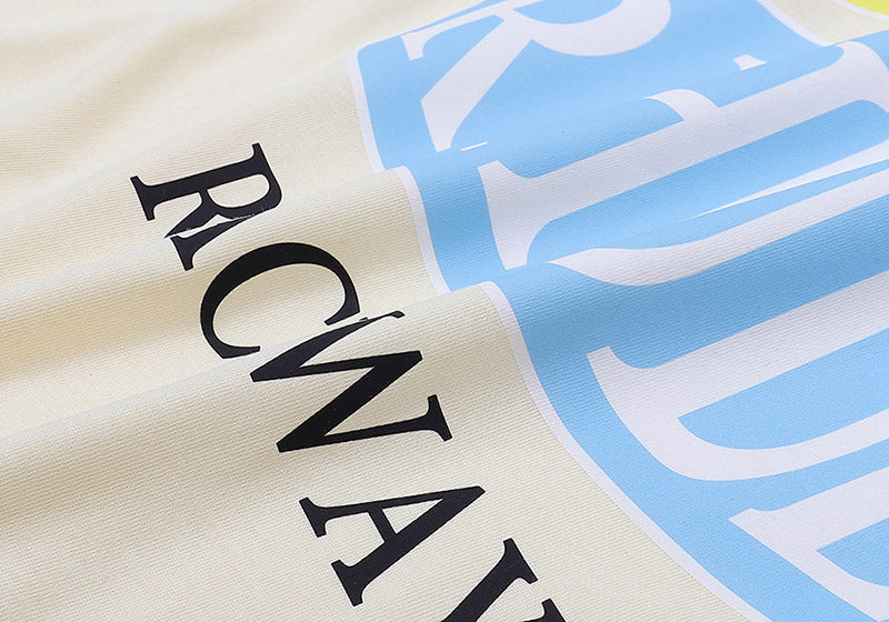 RHUDE Graphic T-Shirt | Premium Cotton Tee in Apricot, White & Black
