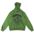 Sp5der OG Web Studded Zip Hoodie – Green Premium Streetwear Sweatshirt