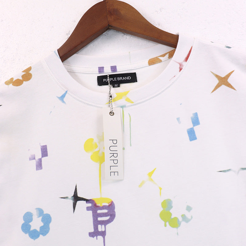 Purple Brand Monogram Print T-Shirt