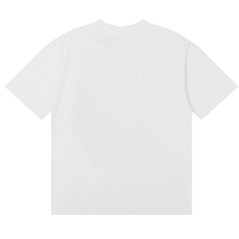 RHUDE Graphic T-Shirt | Premium Cotton Tee in Apricot, White & Black