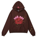Sp5der 555555 Angel Number Hoodie – Brown Premium Streetwear Sweatshirt