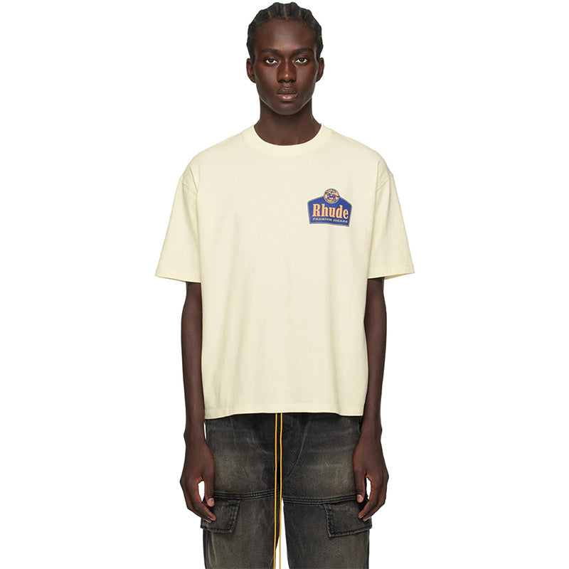 RHUDE Logo Print Cotton T-Shirt
