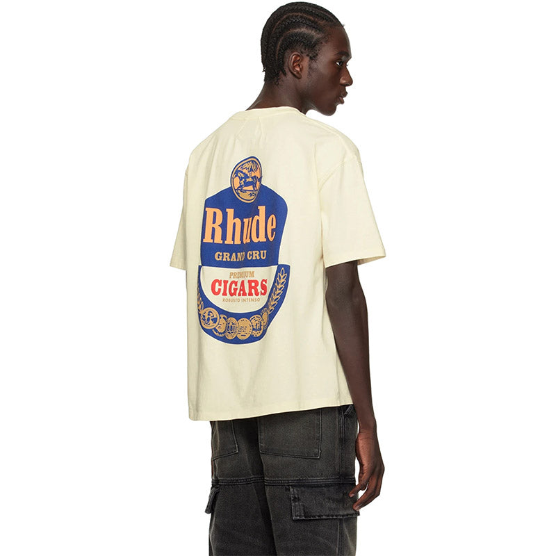 RHUDE Logo Print Cotton T-Shirt