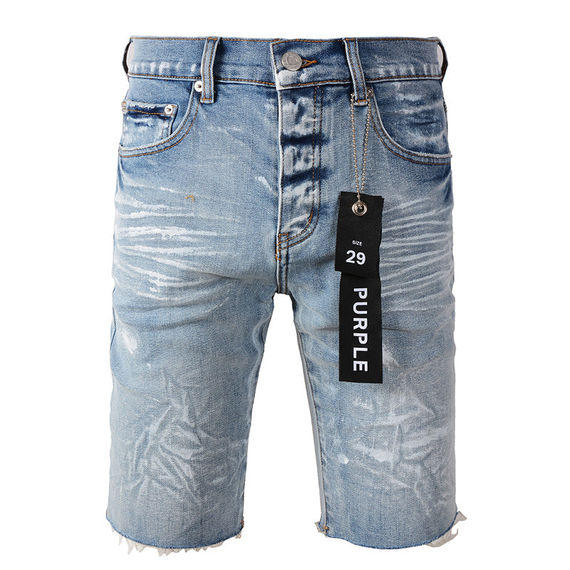 Purple Brand Relaxed-Fit Denim Shorts #5091