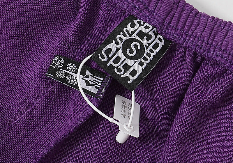 Sp5der Black Foam Printing Pant Purple #8308
